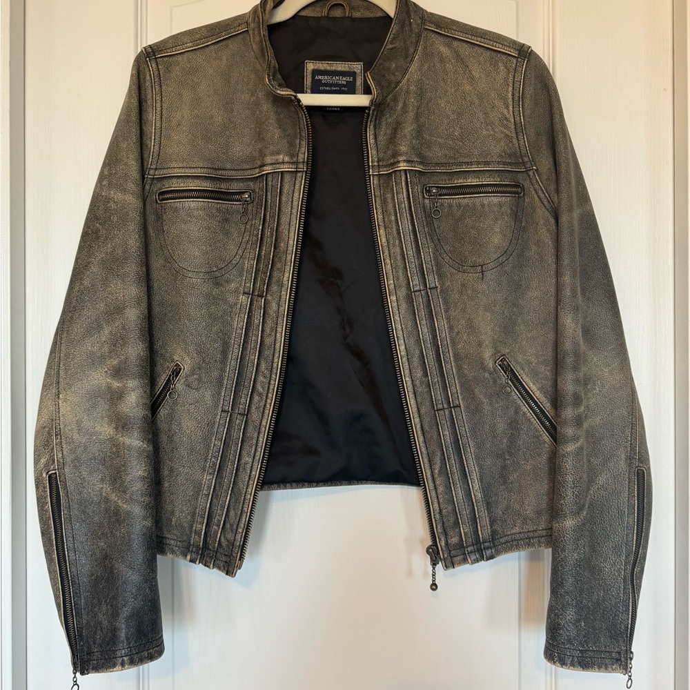 American Eagle Outfitters Genuine Leather Jacket - Size M